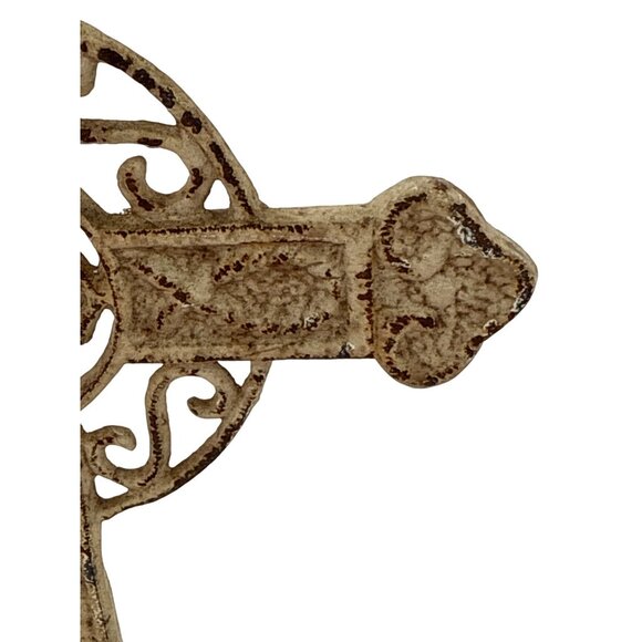 Antique Ornate Cast Iron Celtic Cross‎ Tabletop Decor - Picture 2 of 8